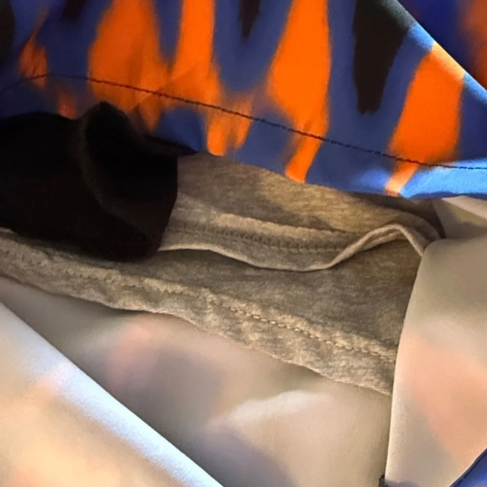 Reebok Blue and Orange Patterned Swim Shorts